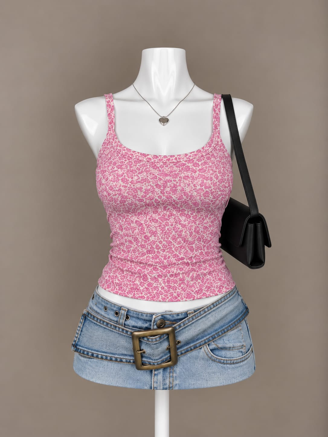 Pink Floral Tank Top