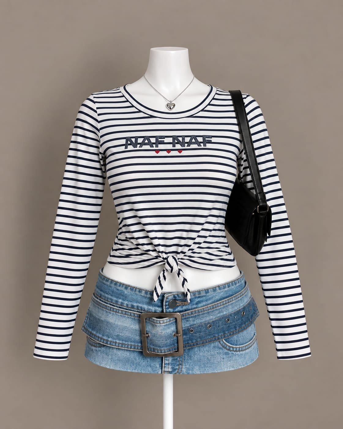 White Striped Top