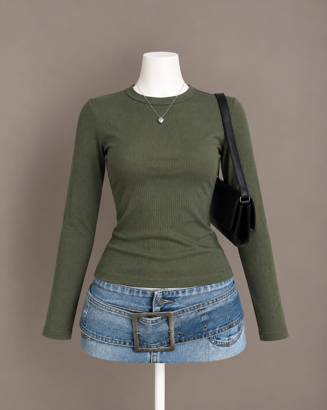 Olive Long Sleeve Top