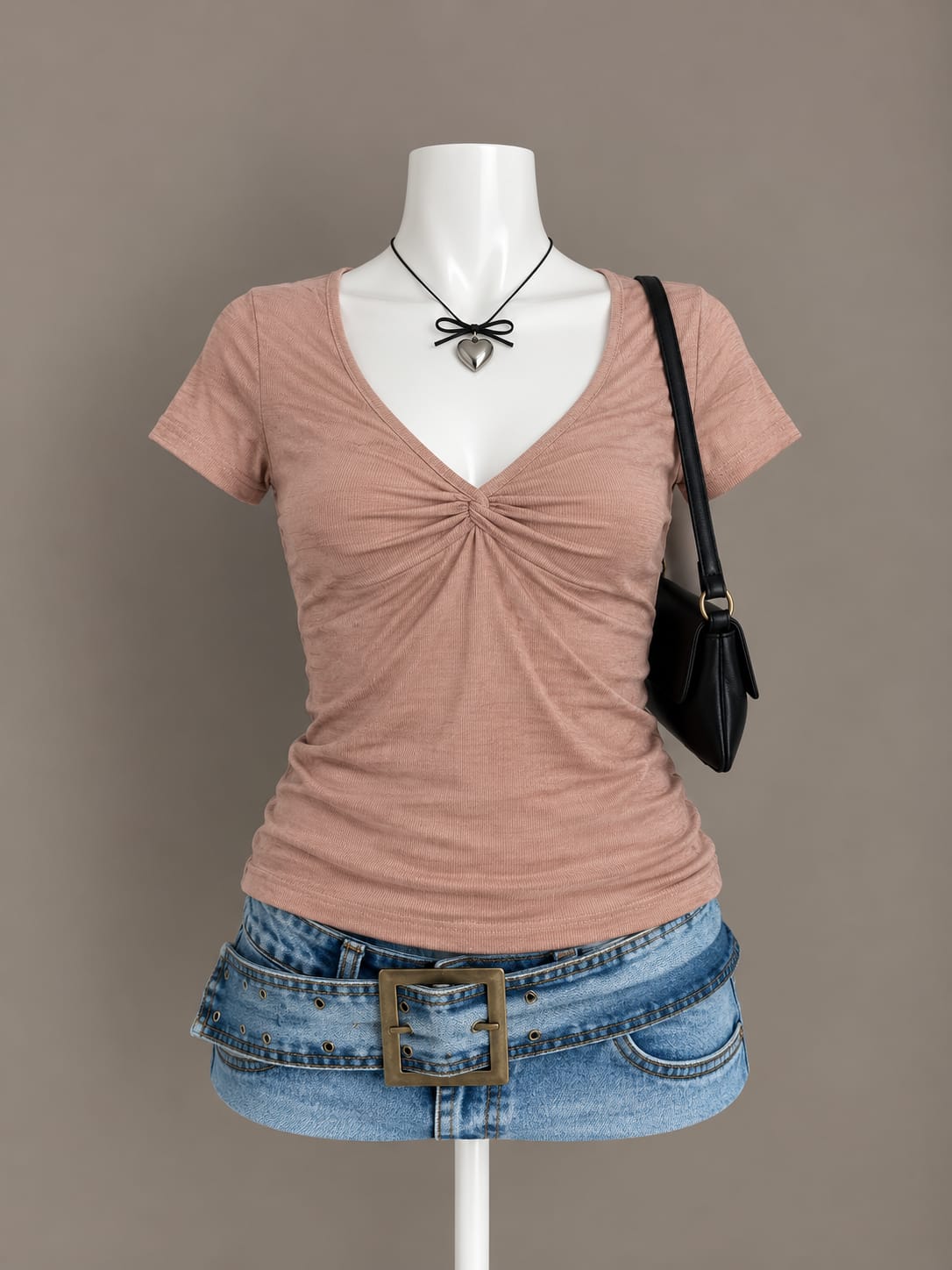 Beige Twist Top
