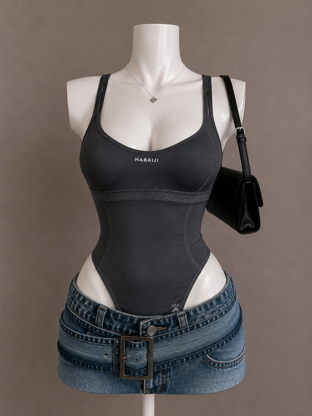 Charcoal Bodysuit