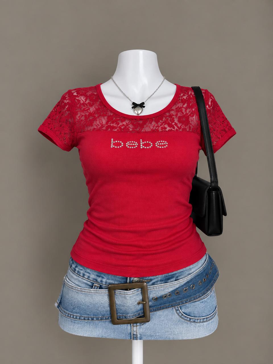 Red Lace T-Shirt