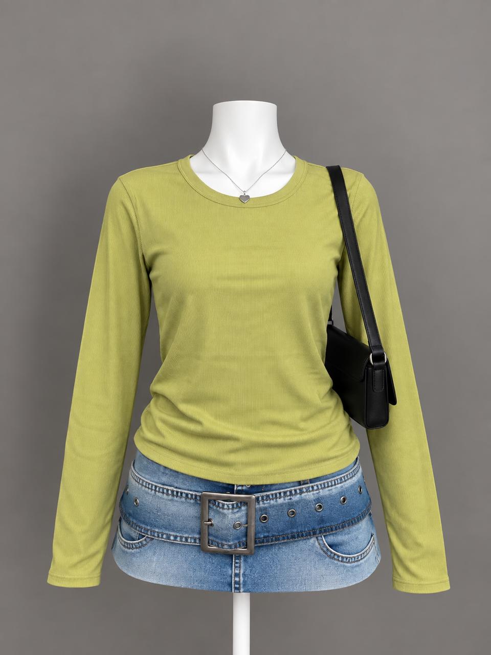 Lime Green Long Sleeve Top
