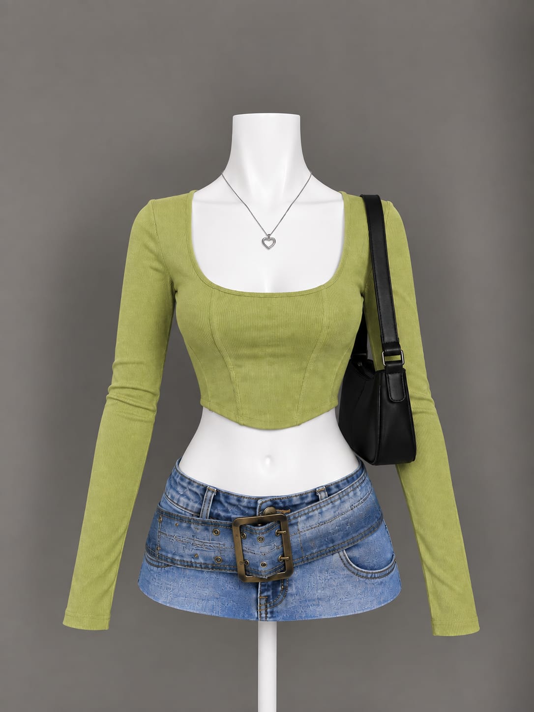 Lime Green Crop Top