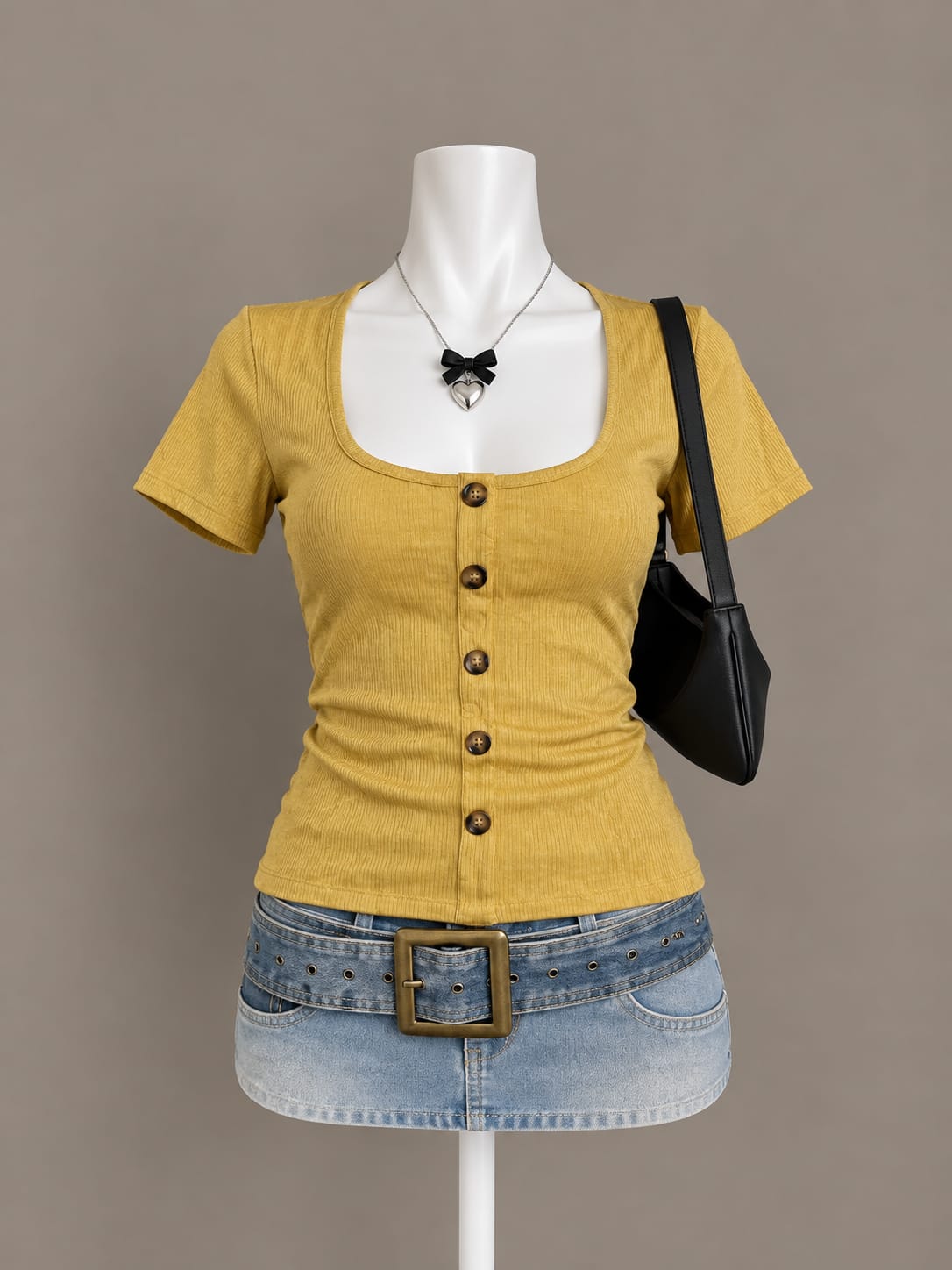 Mustard Button Top