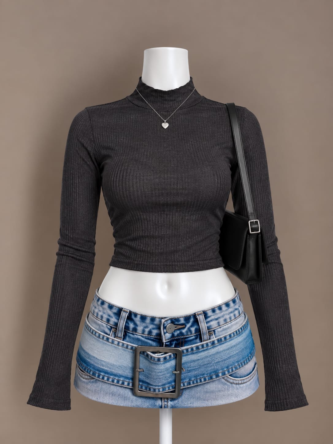 Charcoal Crop Top