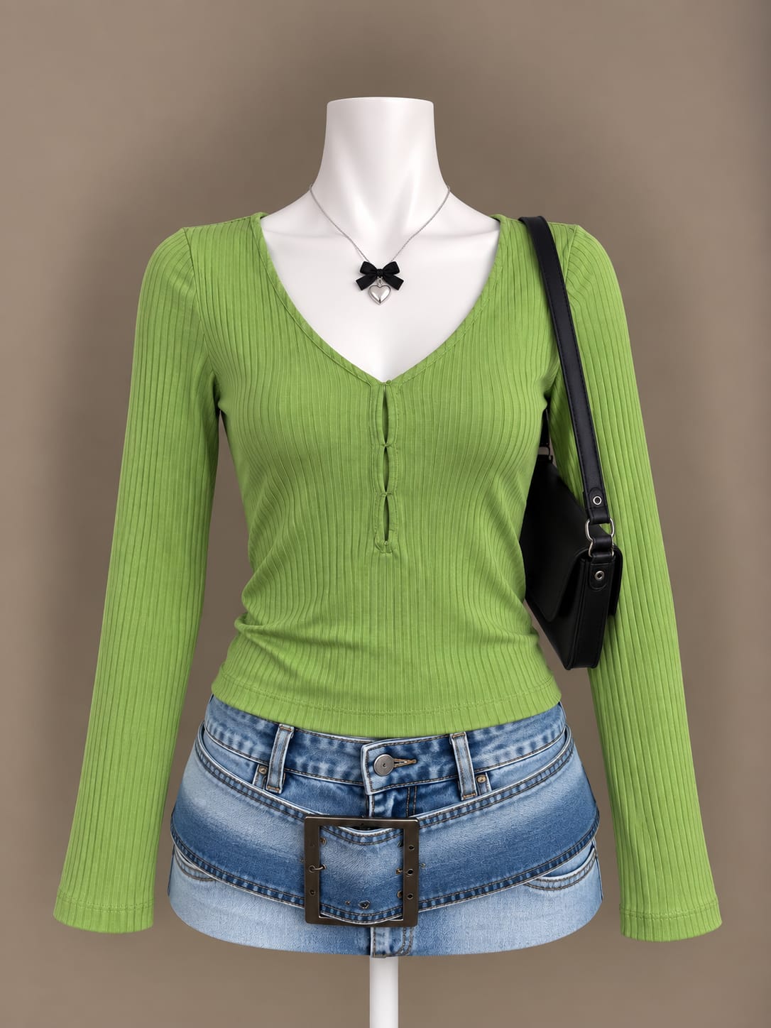 Lime Green Long Sleeve Top