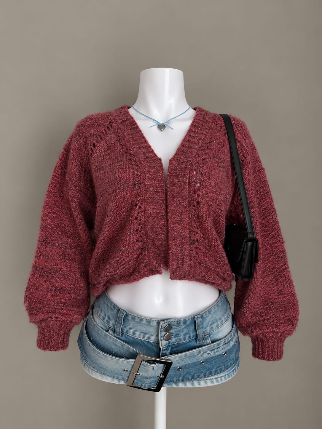 Burgundy Cardigan