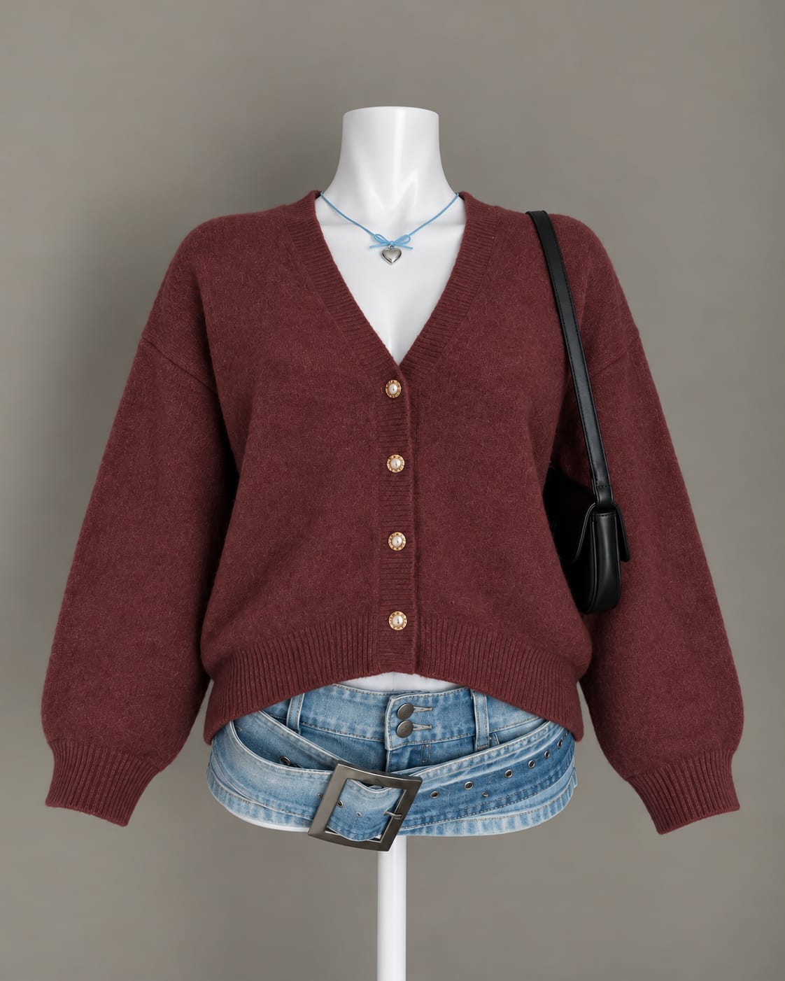 Maroon Cardigan