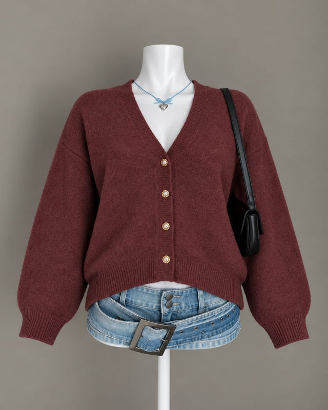 Maroon Cardigan