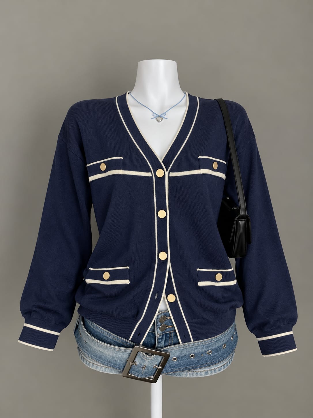 Navy Blue Cardigan