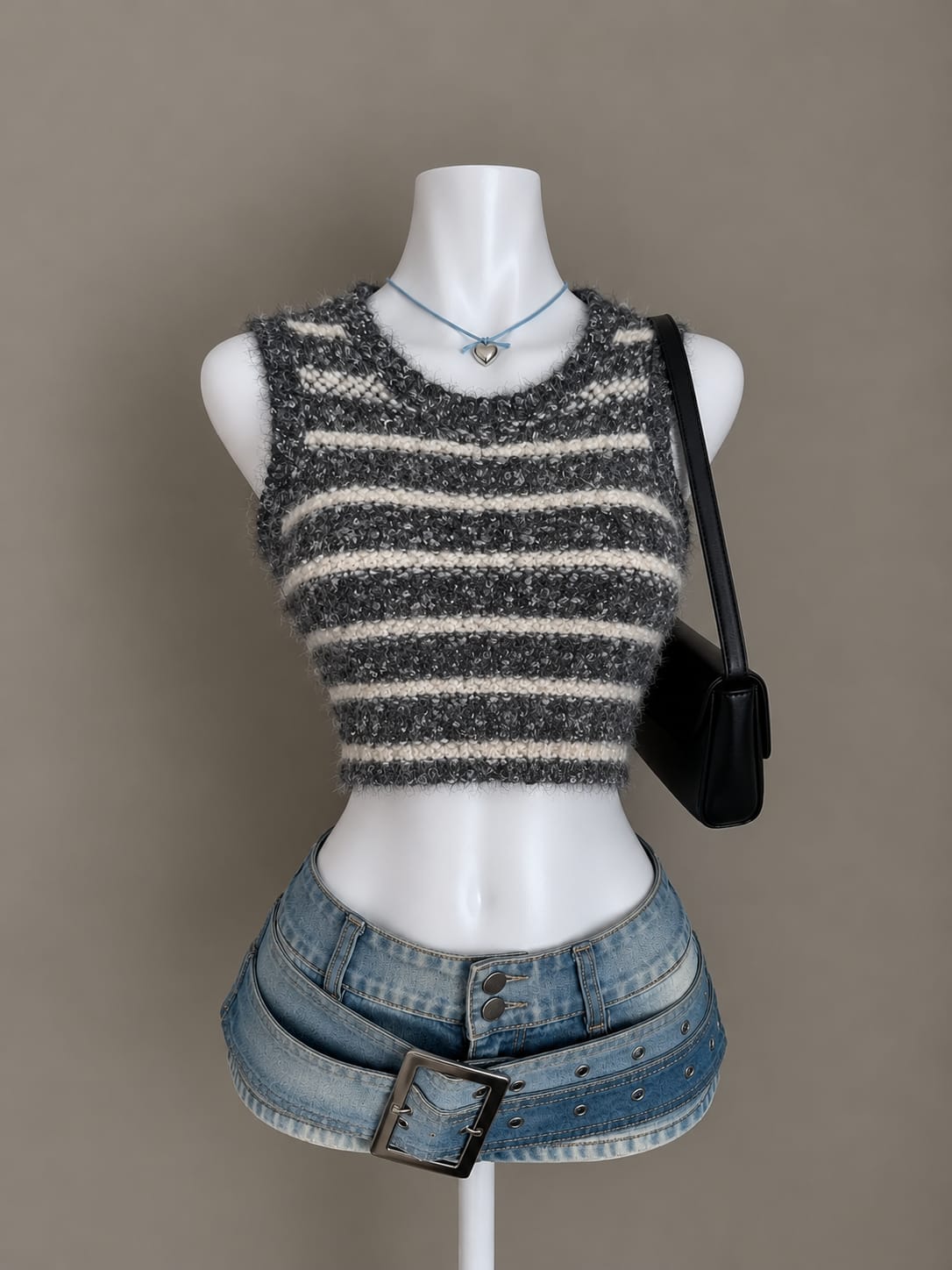 Charcoal Crop Top
