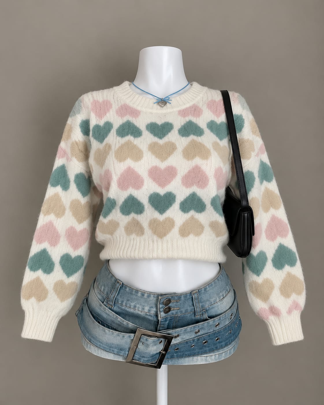 Cream Crop Sweater