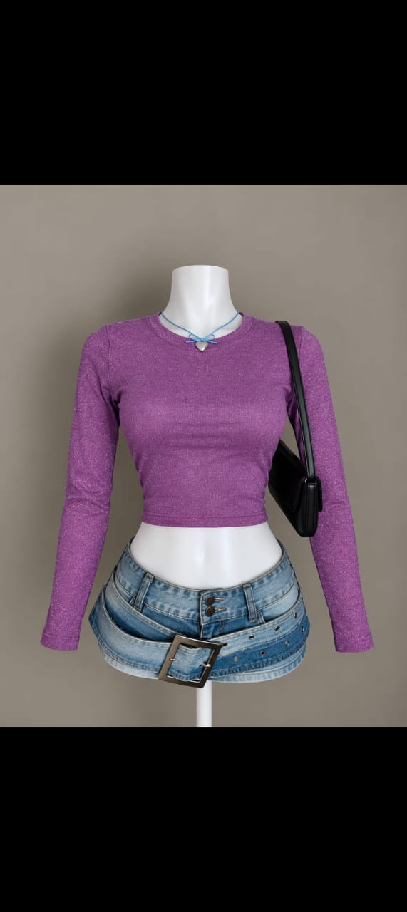 Purple Crop Top