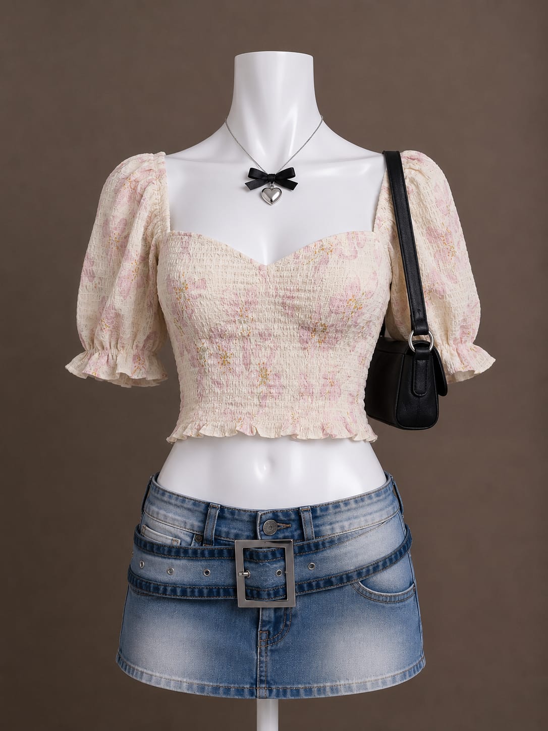 Cream Crop Top