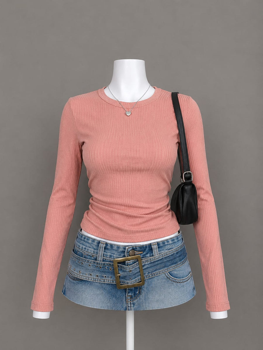 Peach Long Sleeve Top