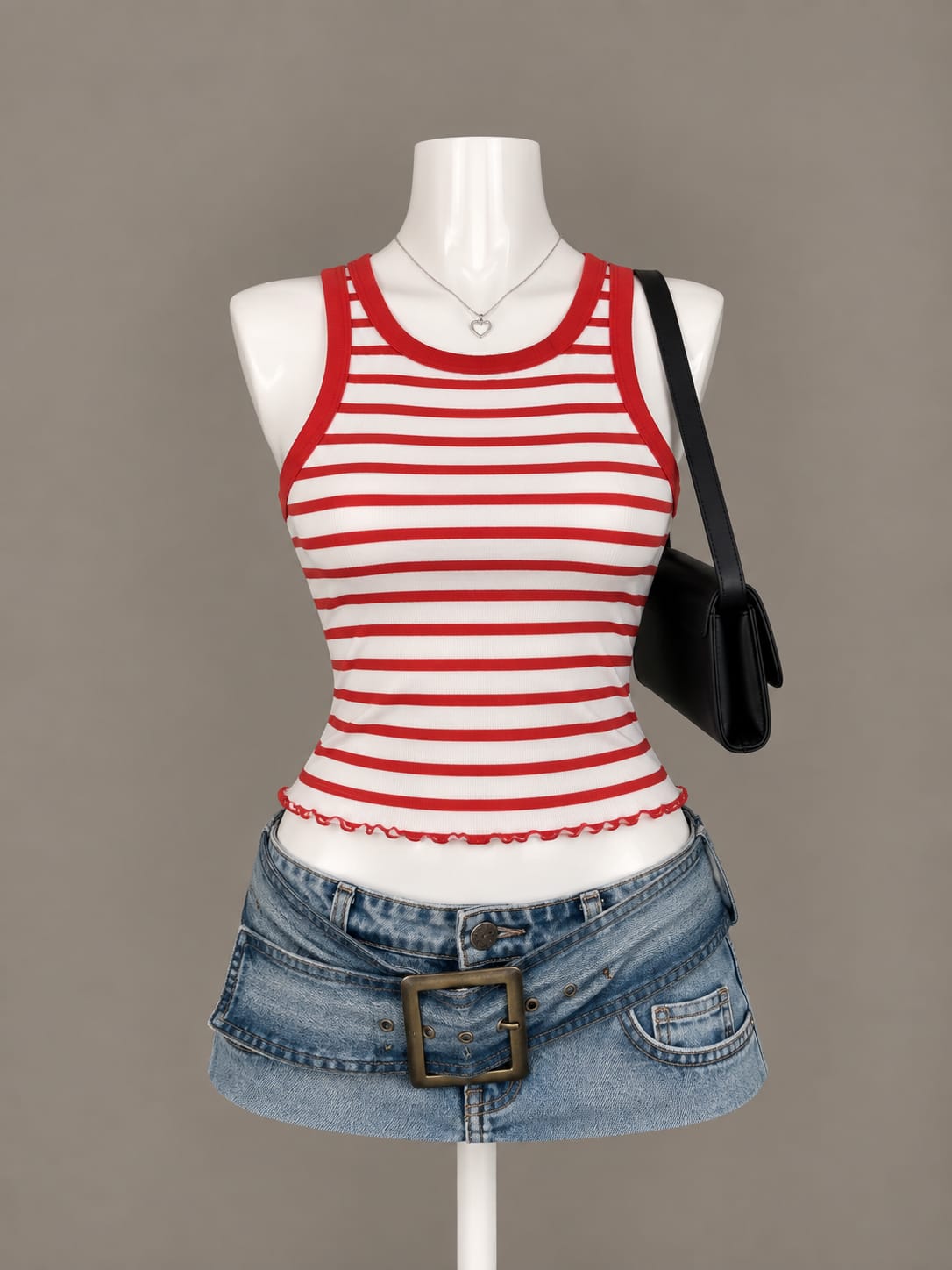Red Striped Tank Top