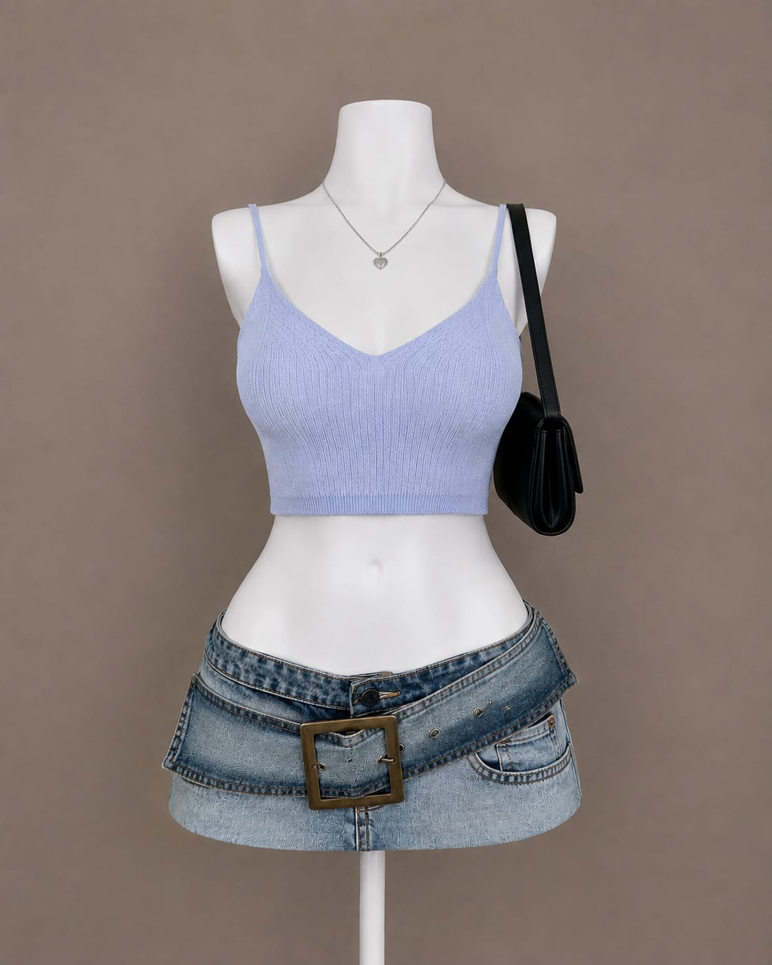 Light Blue Crop Top