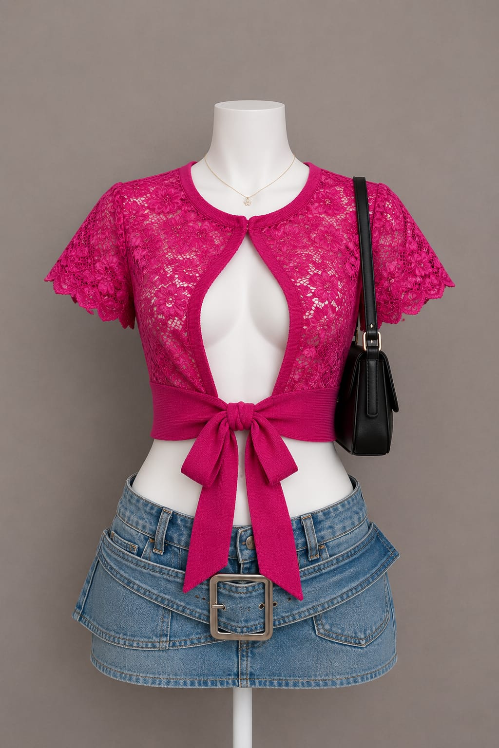 Hot Pink Lace Top