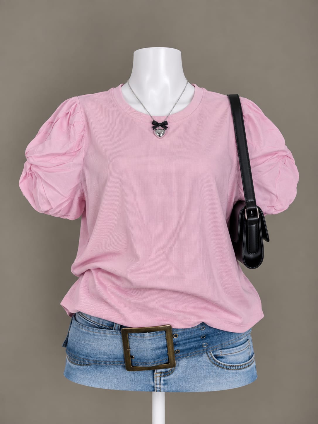Pink Puff Sleeve Top