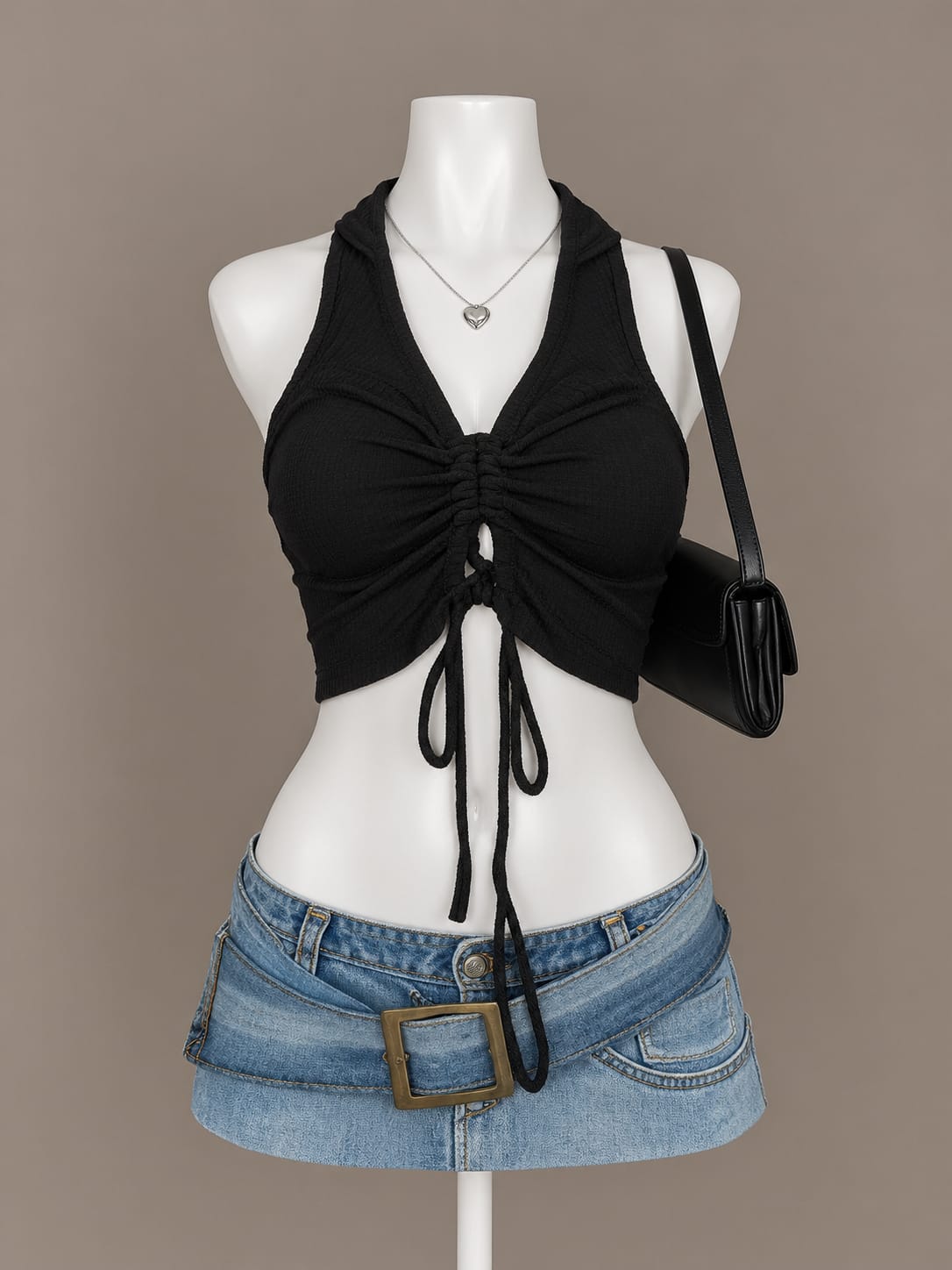 Black Halter Top