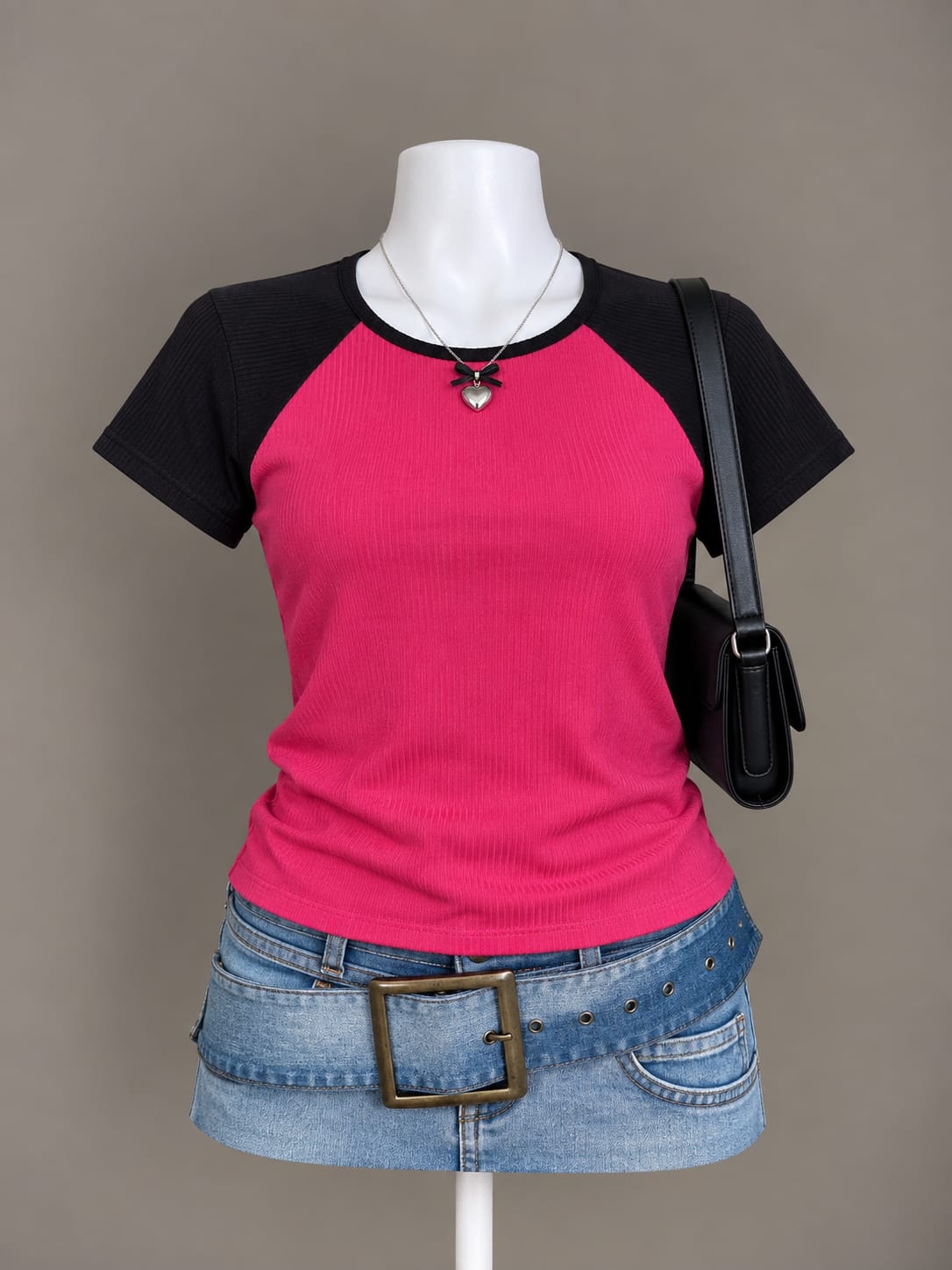 Pink Black Top