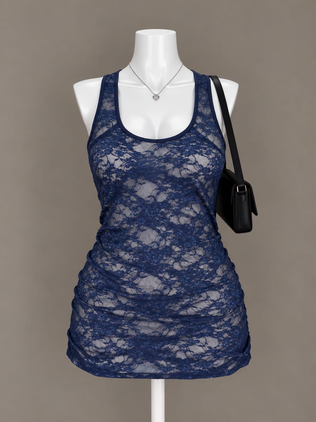 Navy Blue Lace Dress