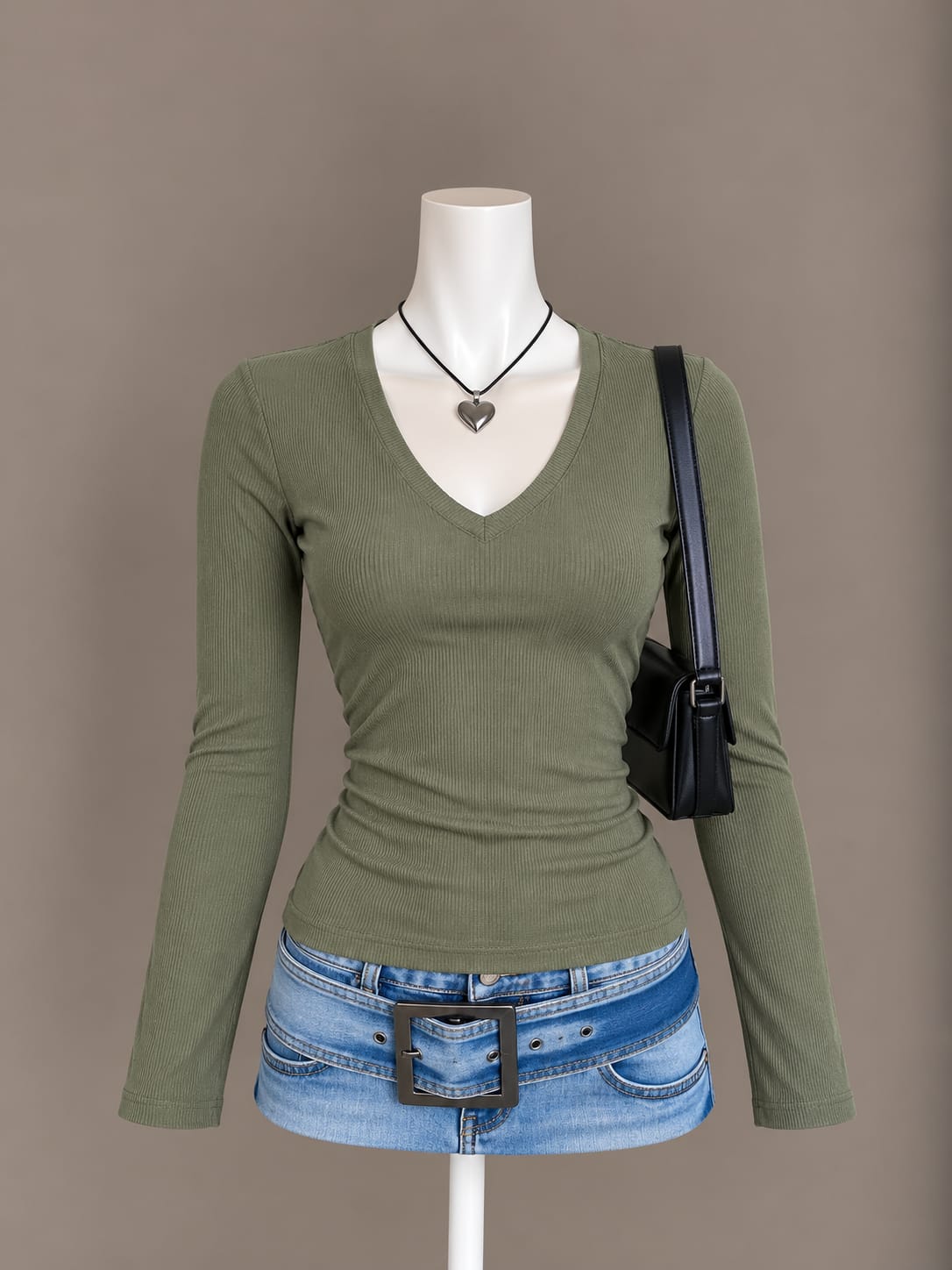 Olive Green Top