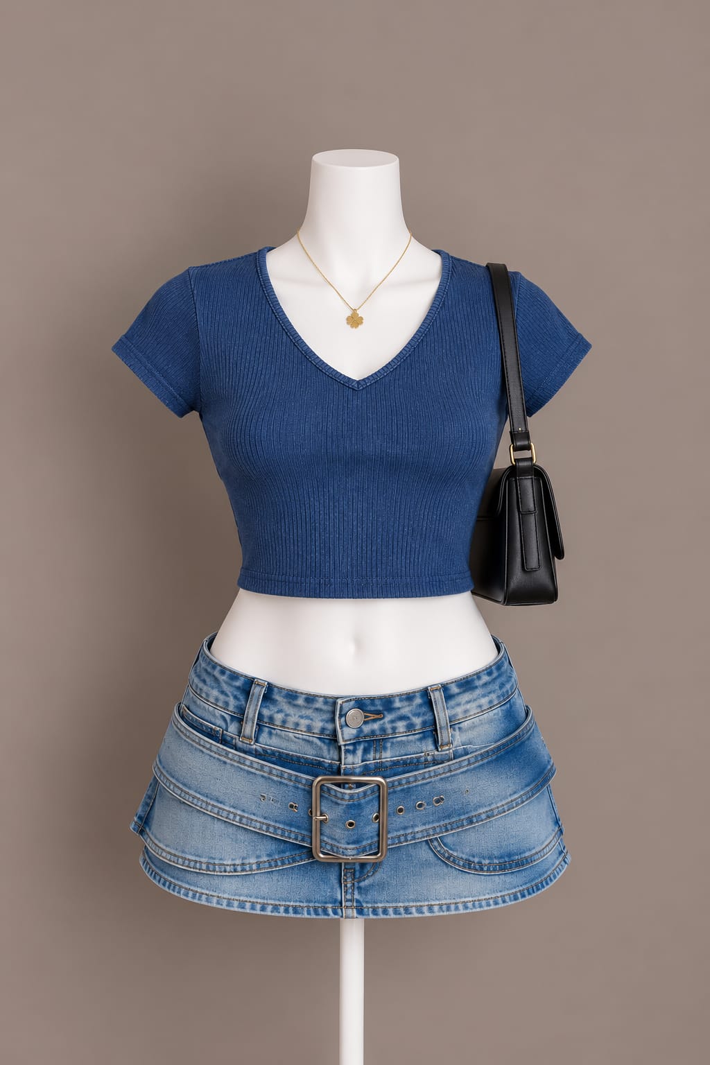 Blue Crop Top