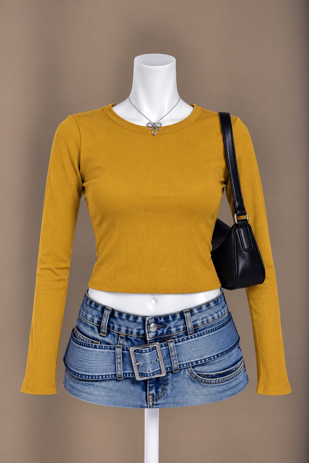 Mustard Crop Top