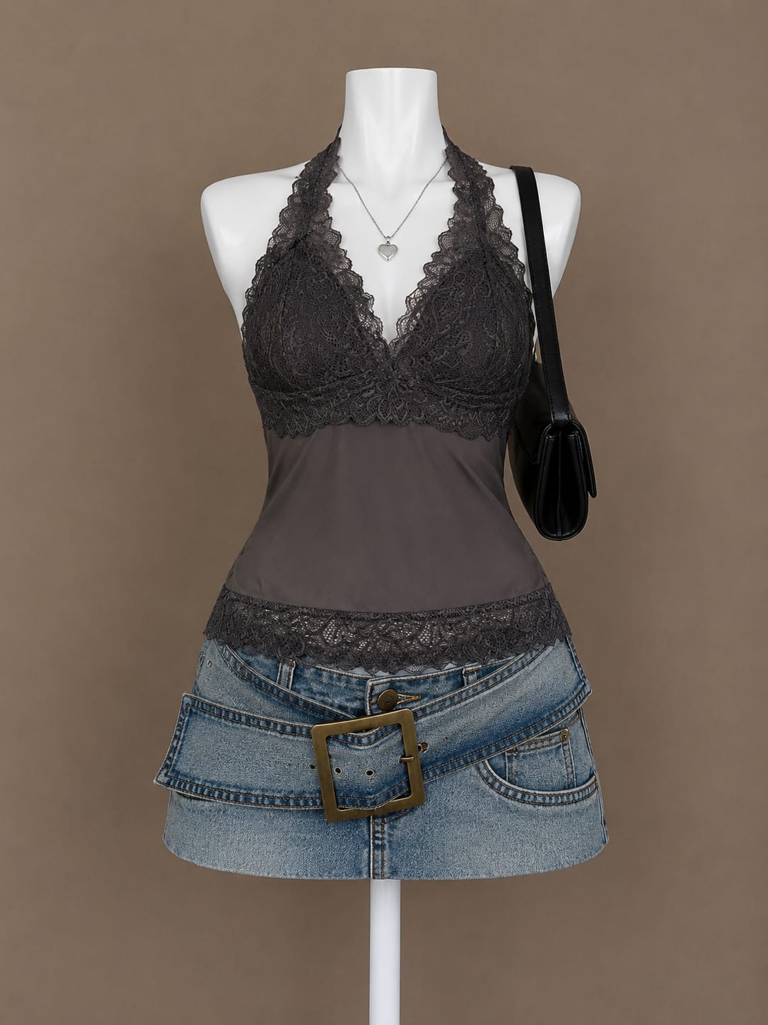 Charcoal Halter Top