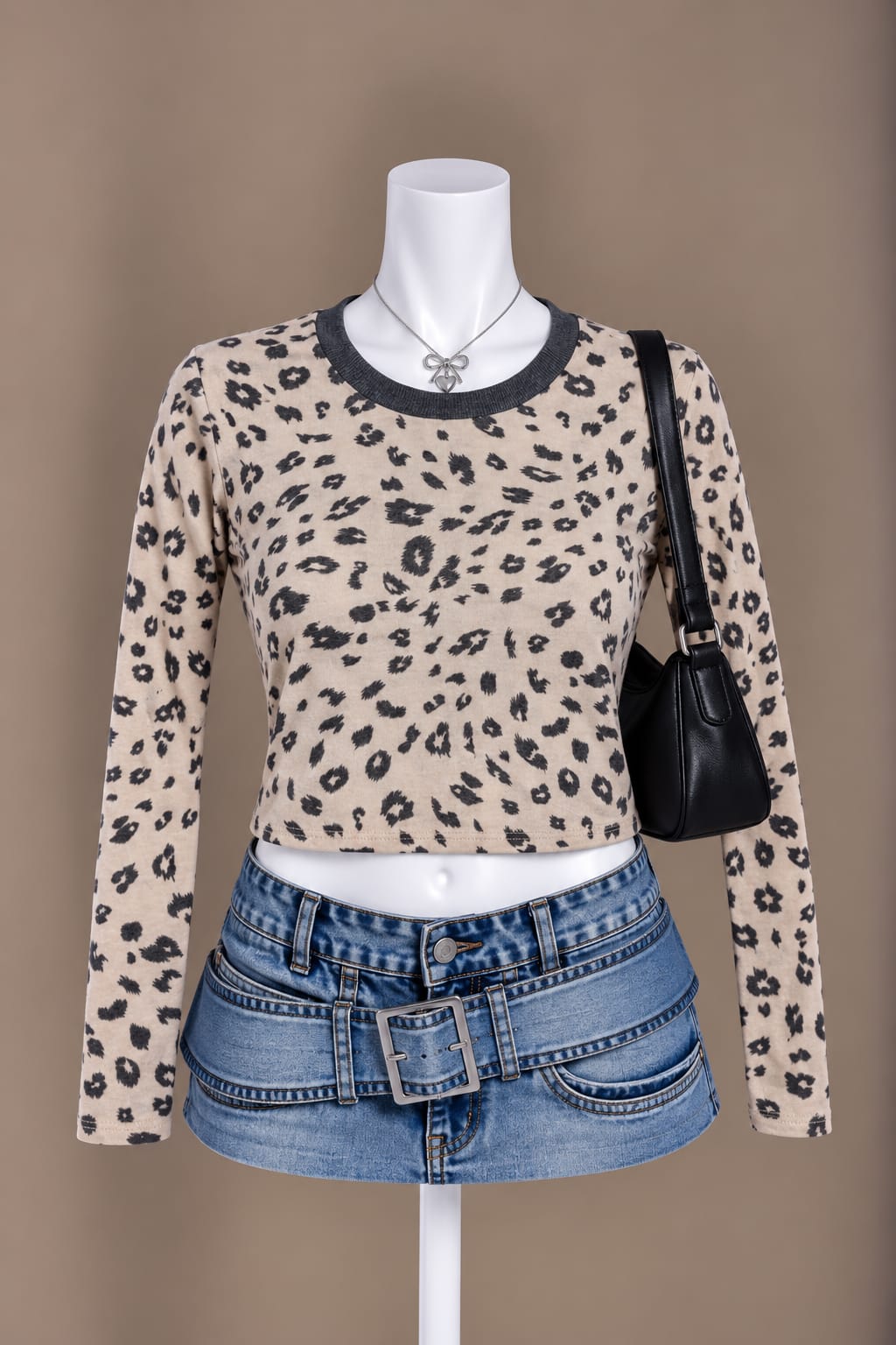 Beige Crop Top