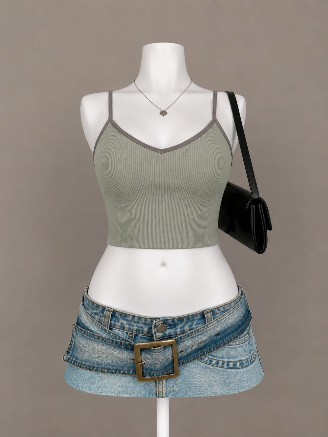 Sage Green Crop Top