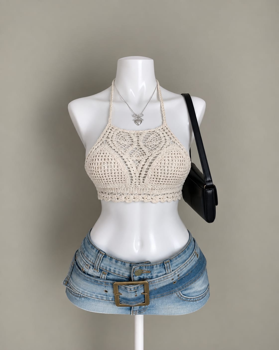 Cream Crochet Top