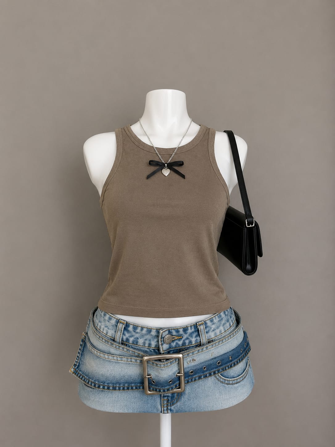 Taupe Sleeveless Tank Top
