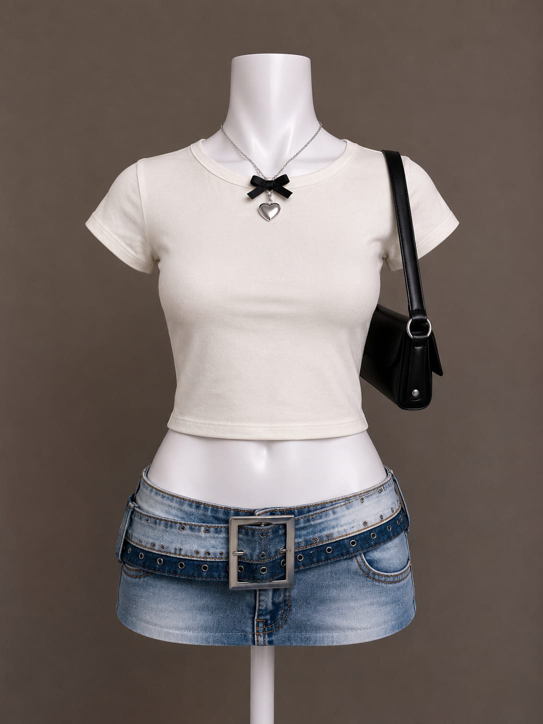 Cream Crop T-Shirt