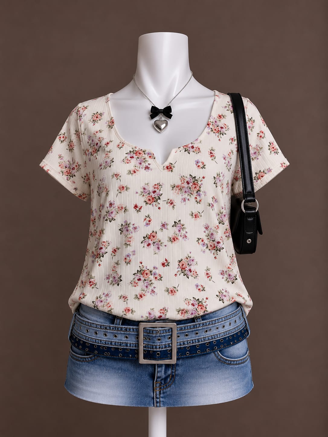 Cream Floral T-Shirt