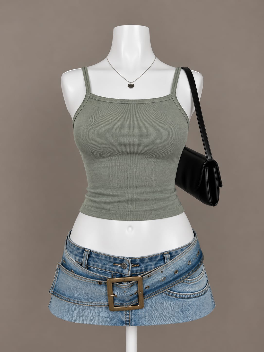 Sage Green Crop Top