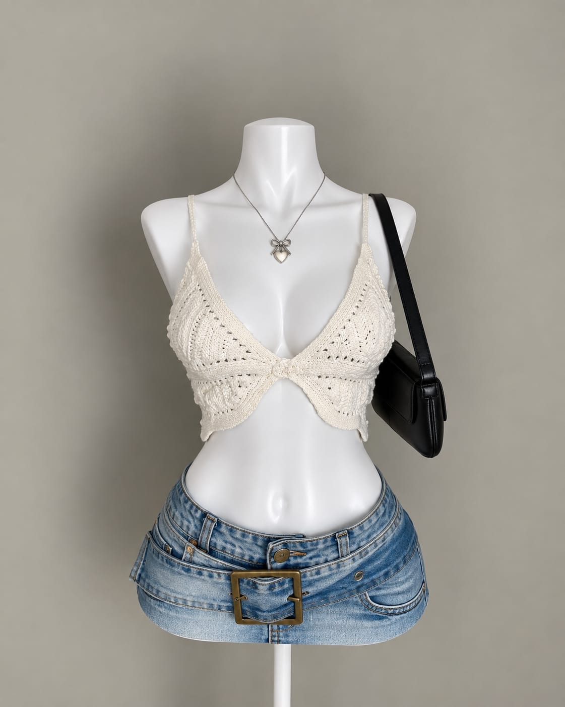 Cream Crochet Top
