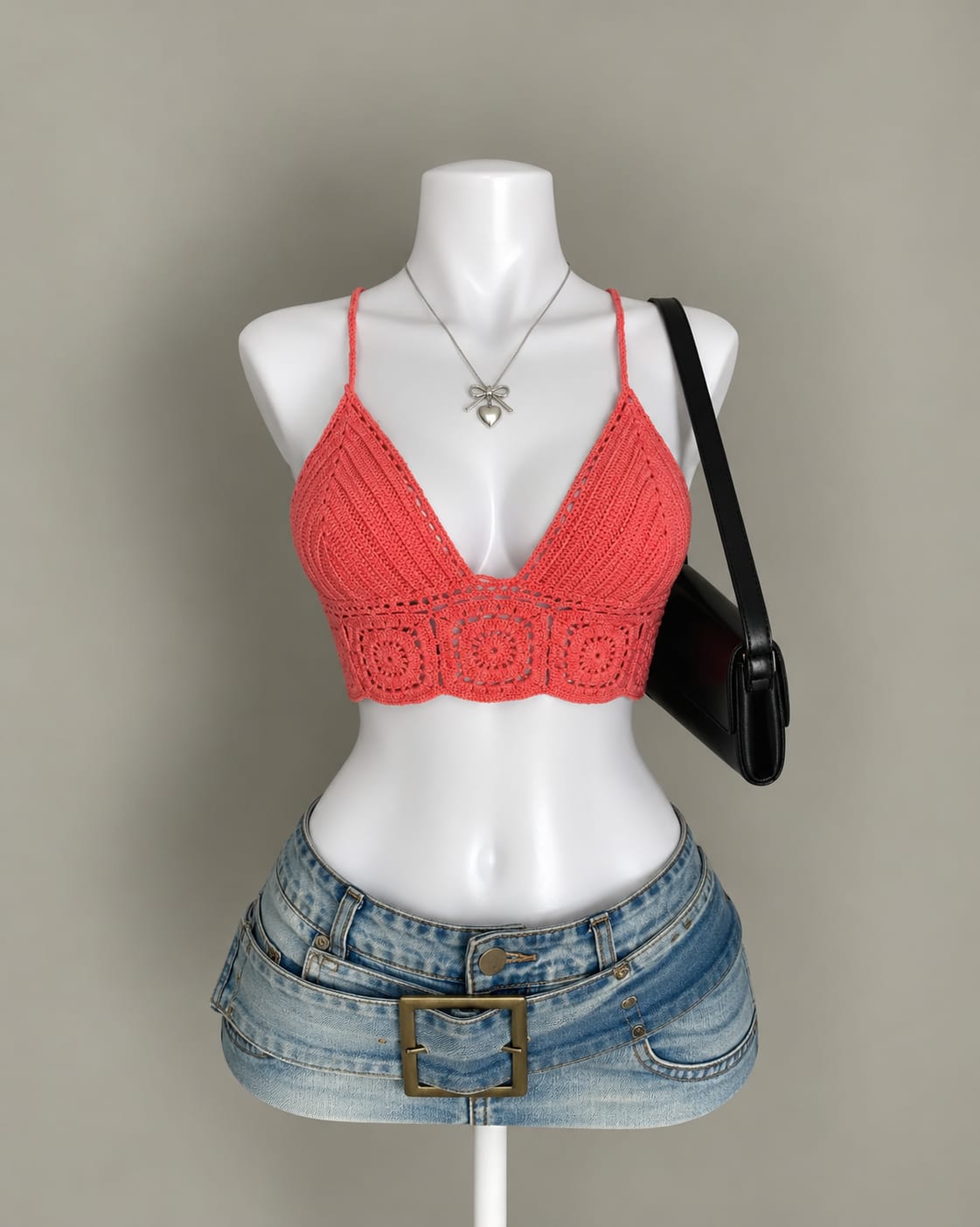 Coral Crochet Top