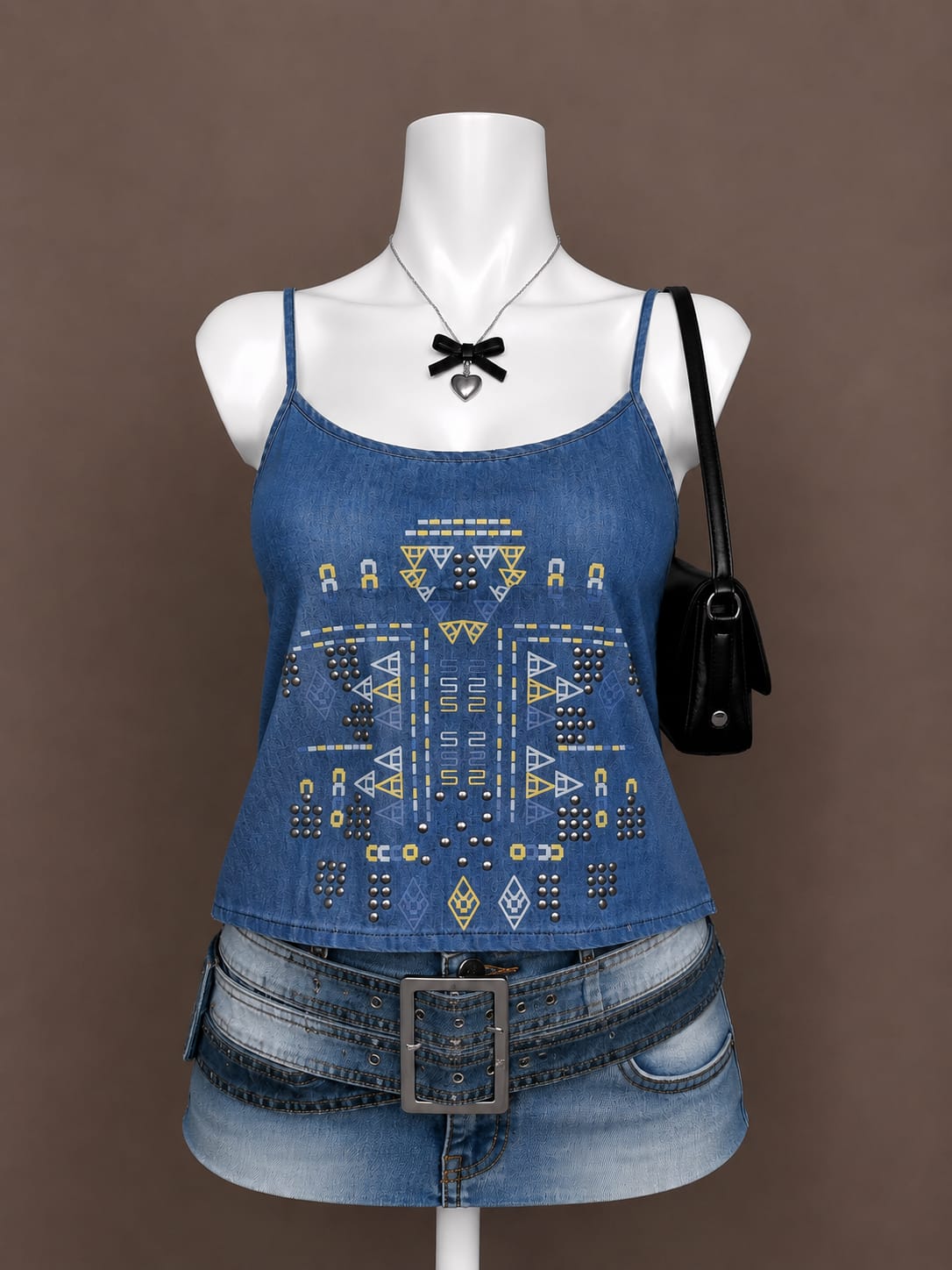 Blue Graphic Camisole Top
