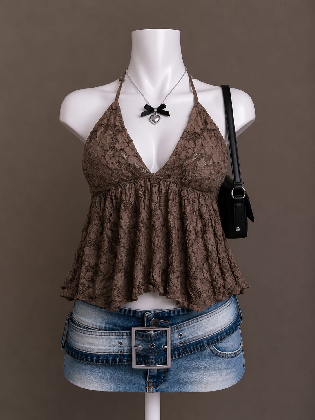 Brown Halter Top
