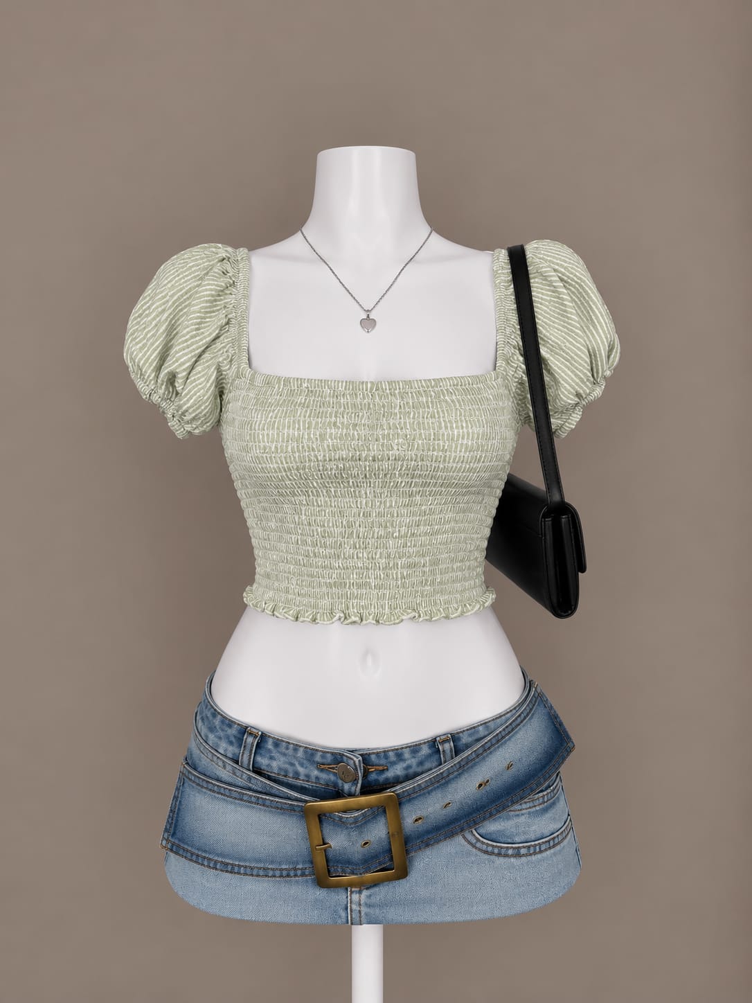Sage Green Crop Top