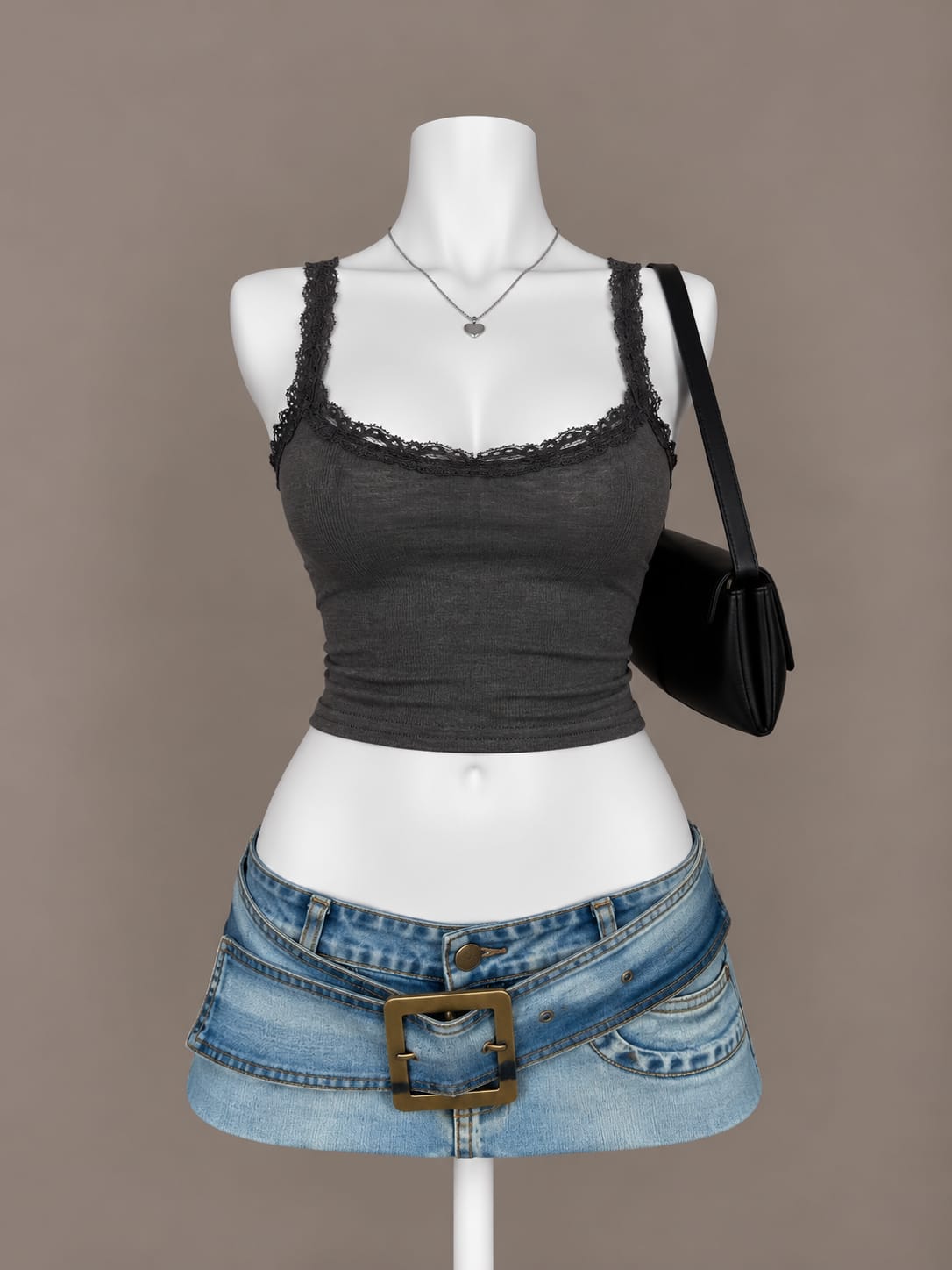 Charcoal Crop Top