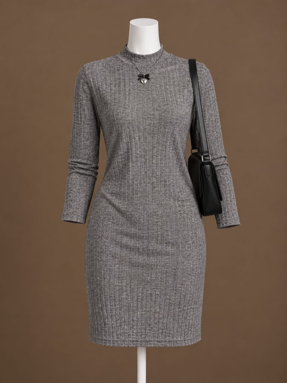 Gray Midi Dress