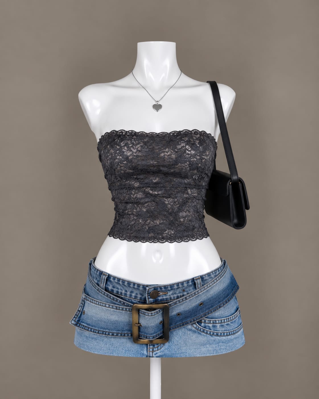 Black Lace Tube Top