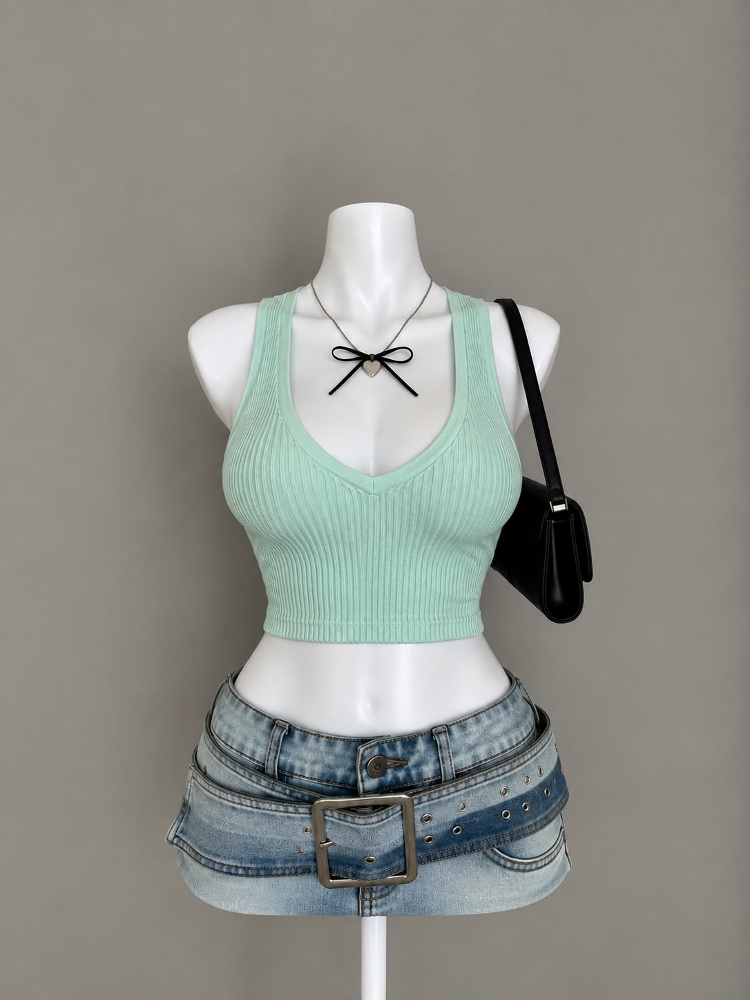 Mint Green Crop Top