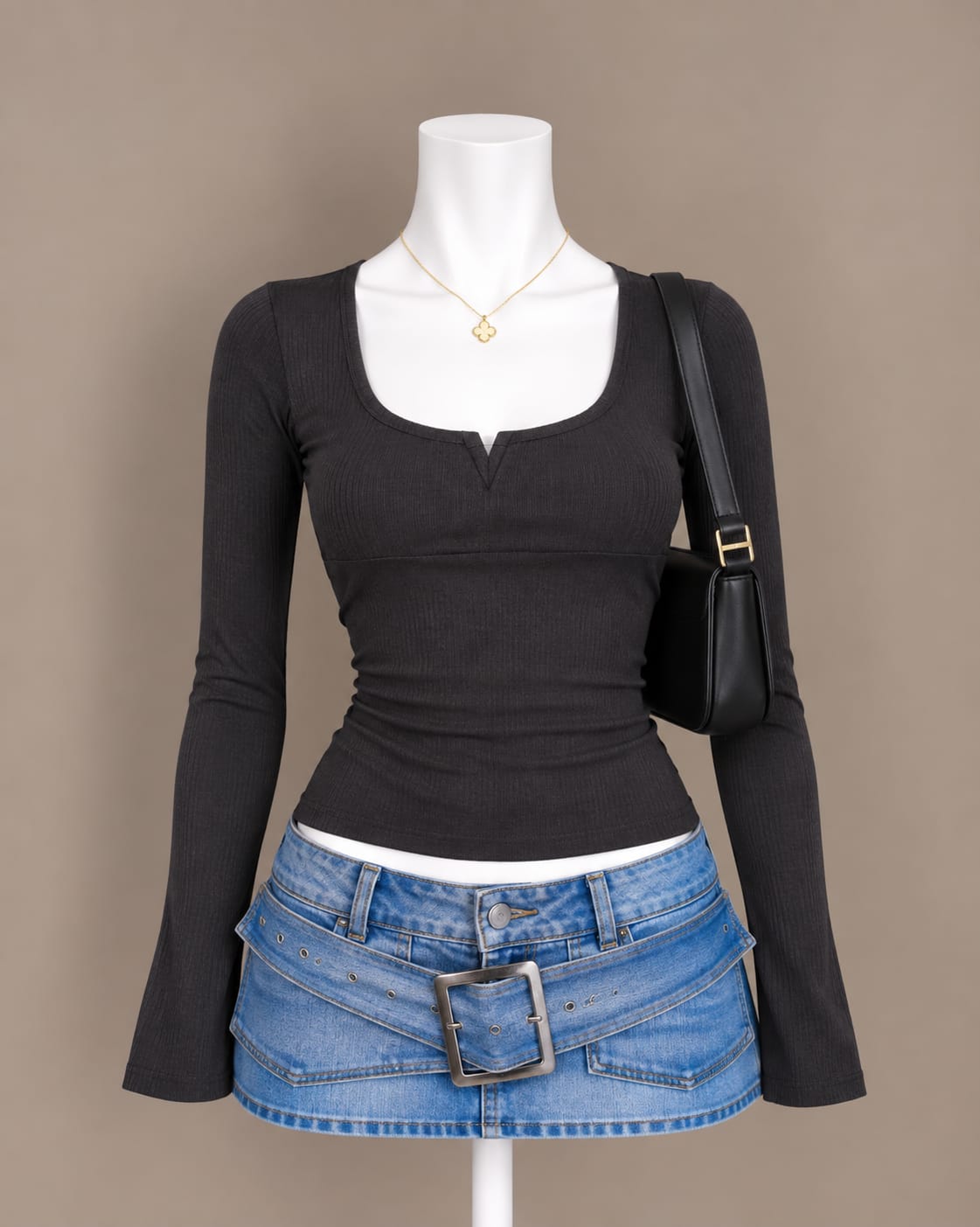 Black Long Sleeve Top