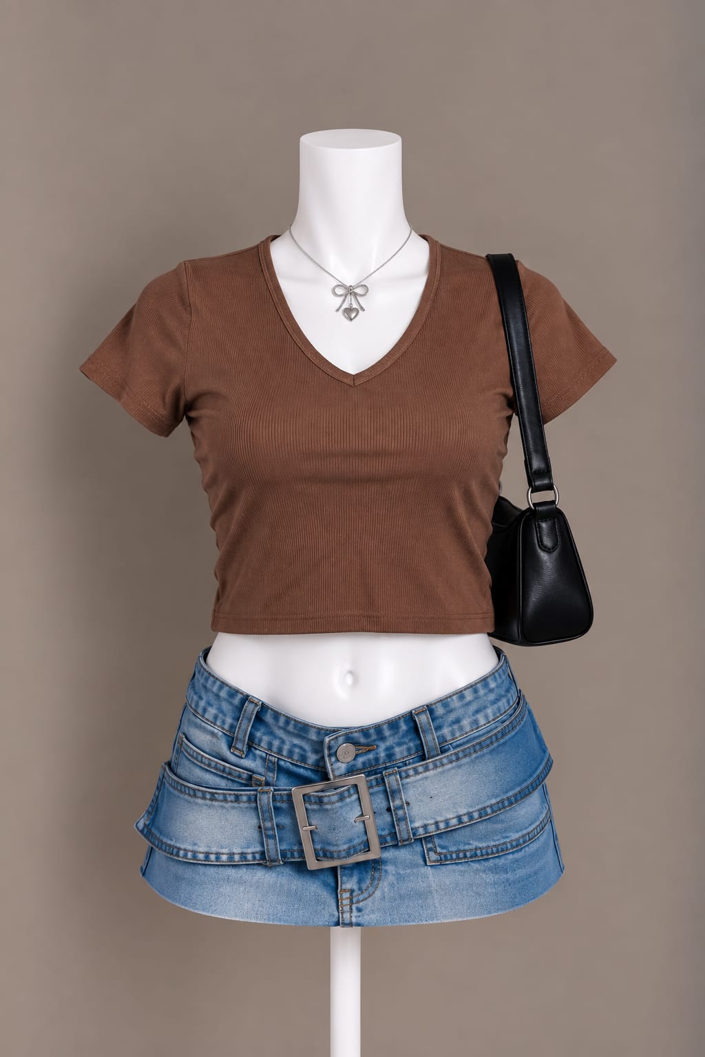 Brown Crop Top