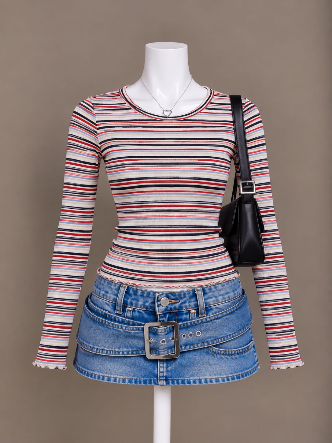 Multicolor Striped Long Sleeve Top